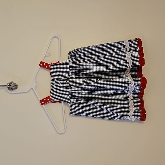 3/$30 EMILY ROSE Check Ladybug Ruffle Bow Summer Dress 18 Months - Picture 9 of 10